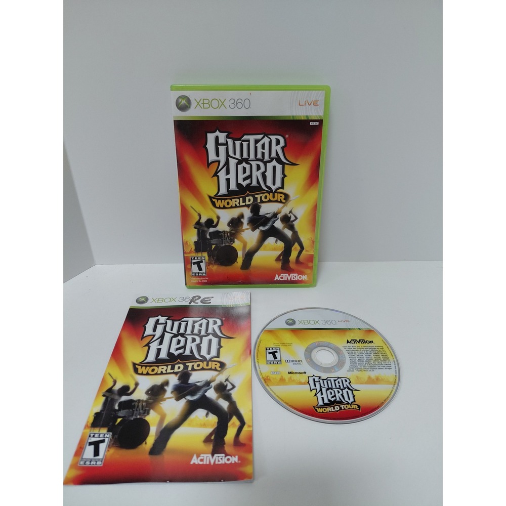 Guitar Hero World Tour Xbox 360 Activision Game CIB Complete with Manual